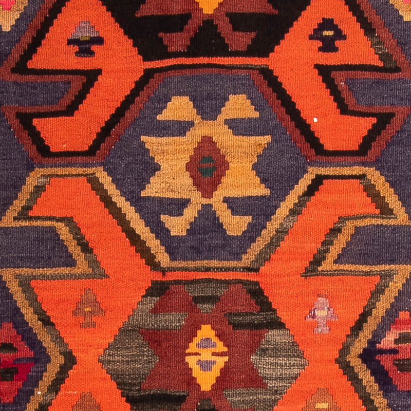 Tapis de couloir Tapis Kelim - Vieux - 220 x 110 cm - multicolore