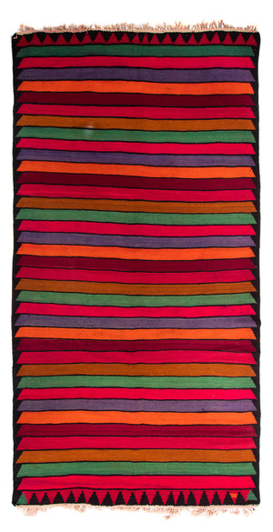 Tapis de couloir Tapis Kelim - Vieux - 350 x 185 cm - multicolore