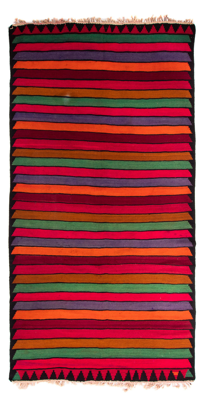 Tapis de couloir Tapis Kelim - Vieux - 350 x 185 cm - multicolore