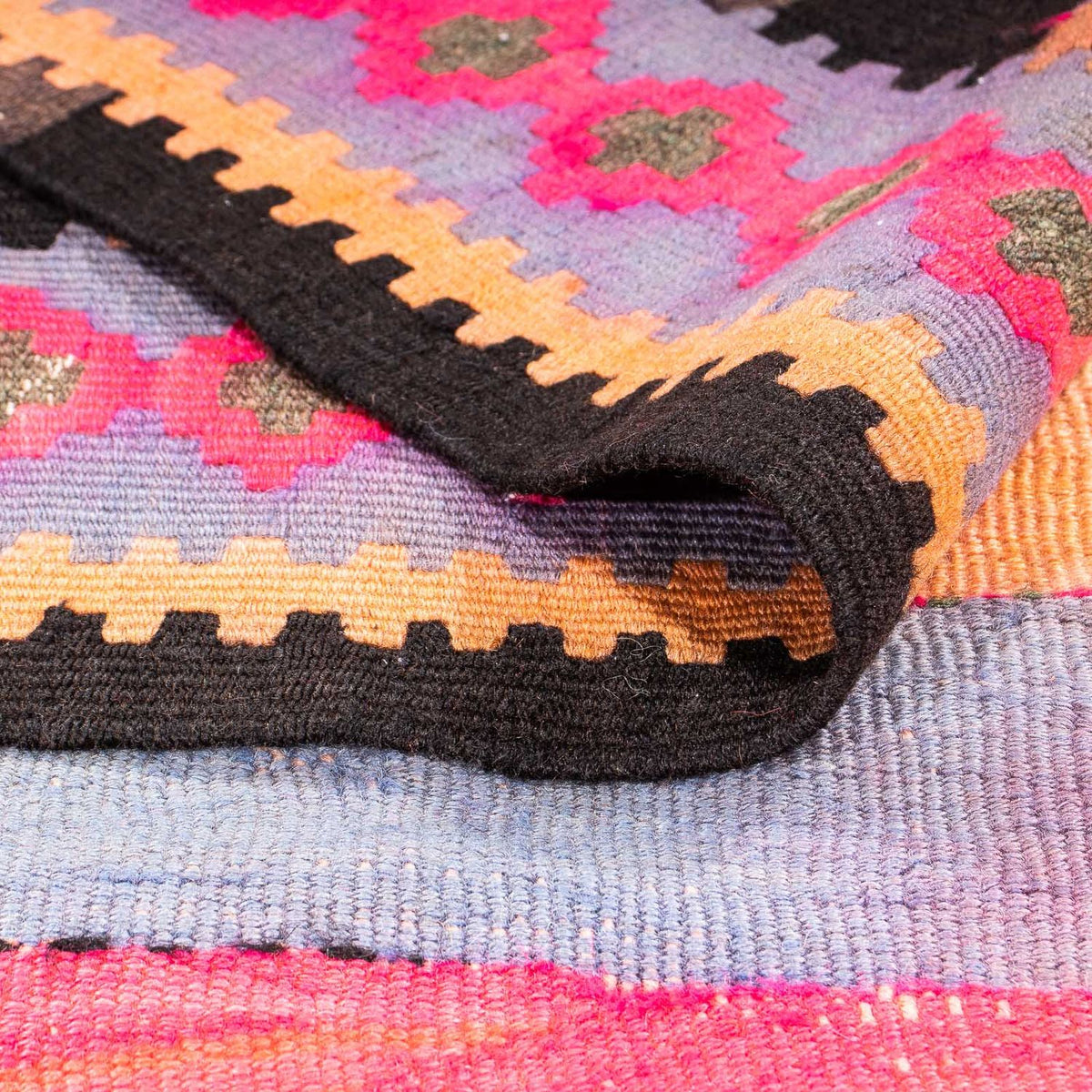 Tapis de couloir Tapis Kelim - Vieux - 340 x 140 cm - multicolore