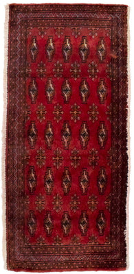 Tapis Turkaman - 130 x 60 cm - rouge