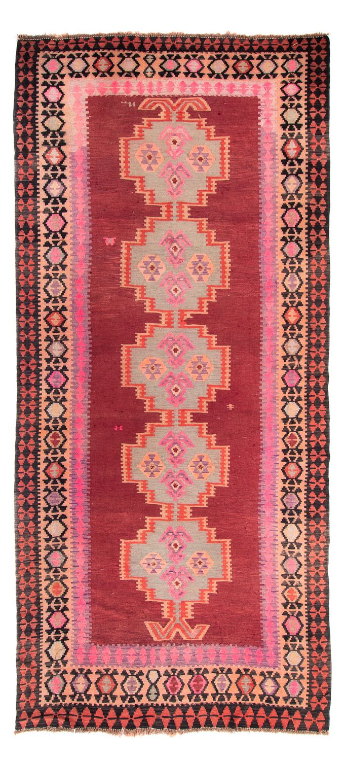 Tapis de couloir Tapis Kelim - Vieux - 395 x 180 cm - multicolore