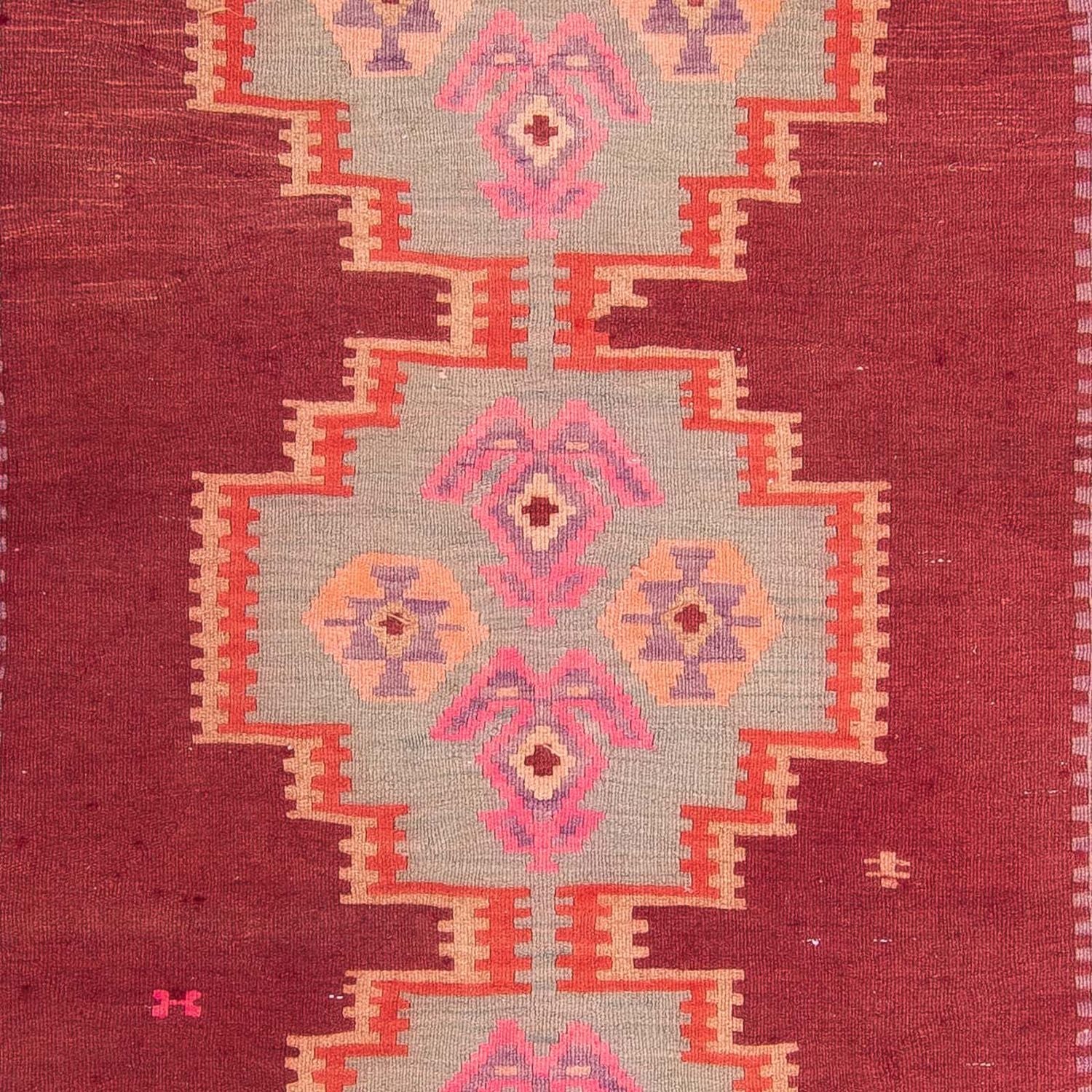 Tapis de couloir Tapis Kelim - Vieux - 395 x 180 cm - multicolore