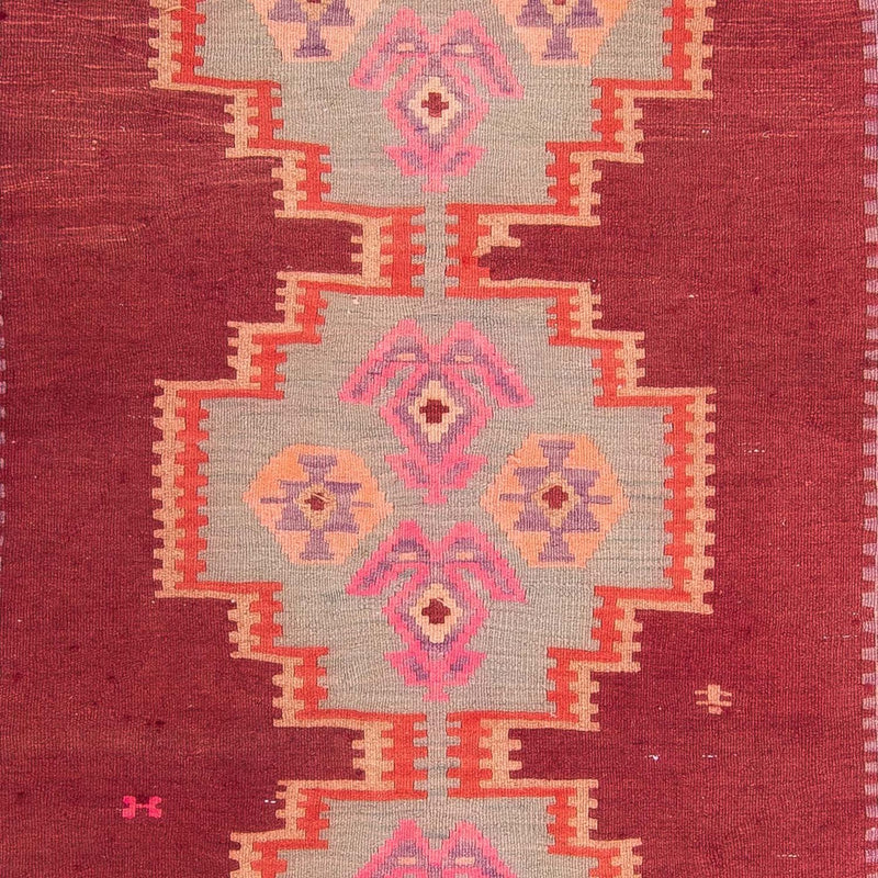 Tapis de couloir Tapis Kelim - Vieux - 395 x 180 cm - multicolore