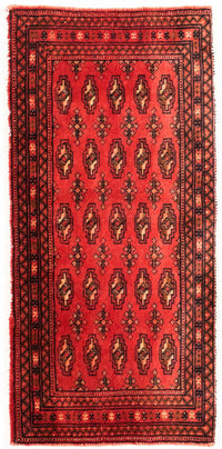 Tapis de couloir Tapis Turkaman - 100 x 50 cm - rouge