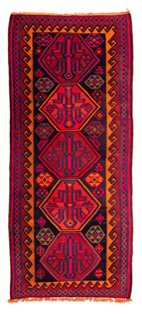 Tapis de couloir Tapis Kelim - Vieux - 345 x 150 cm - multicolore