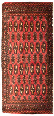 Tapis de couloir Tapis Turkaman - 100 x 50 cm - rouge