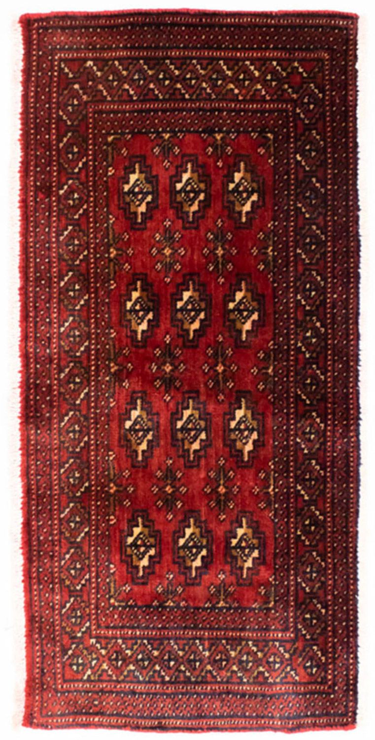 Tapis de couloir Tapis Turkaman - 100 x 50 cm - rouge
