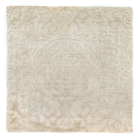 Tapis en laine carré  - 67 x 66 cm - beige