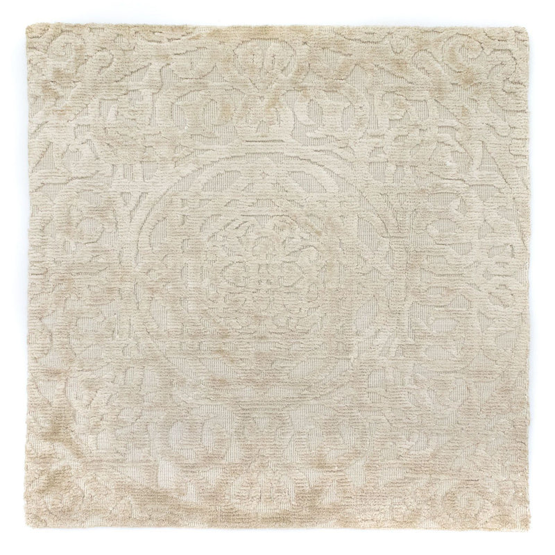 Tapis en laine carré  - 67 x 66 cm - beige