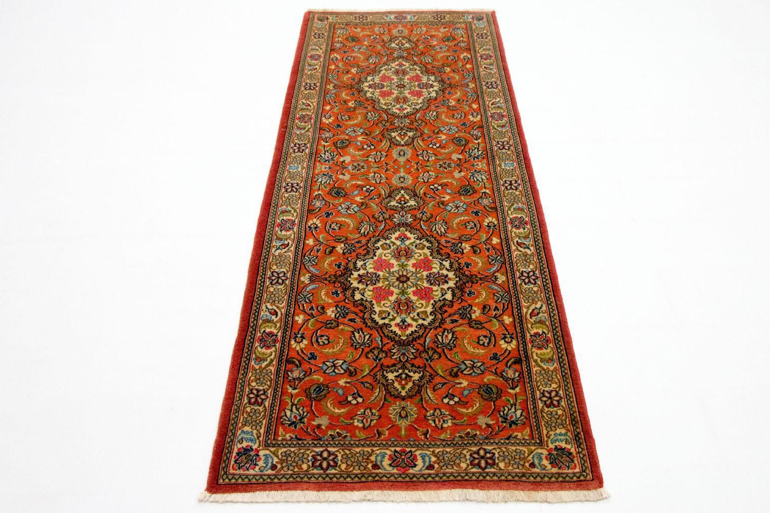 Tapis de couloir Tapis persan - Ghom - 213 x 70 cm - orange