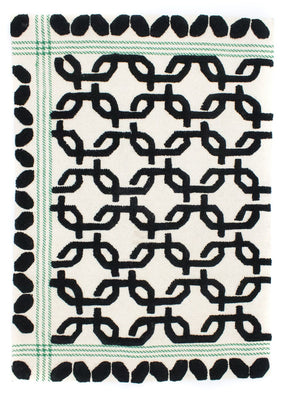 Tapis en laine - 132 x 95 cm - beige