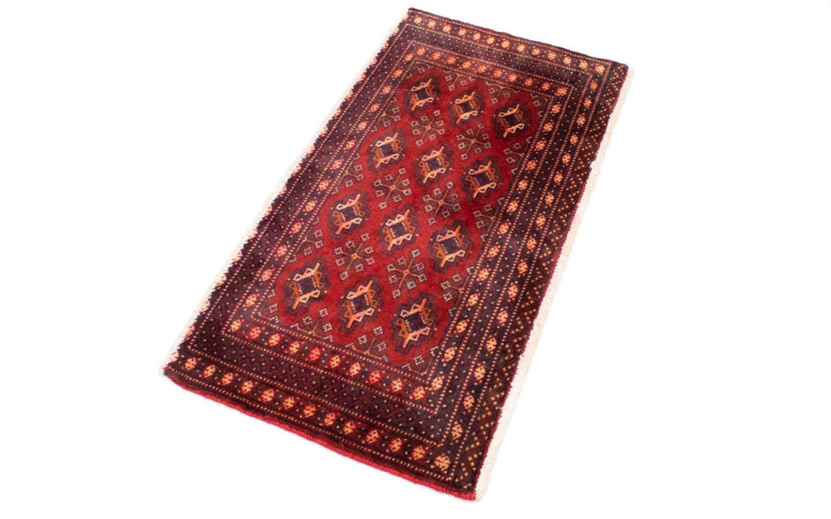 Tapis de couloir Tapis Turkaman - 100 x 50 cm - rouge