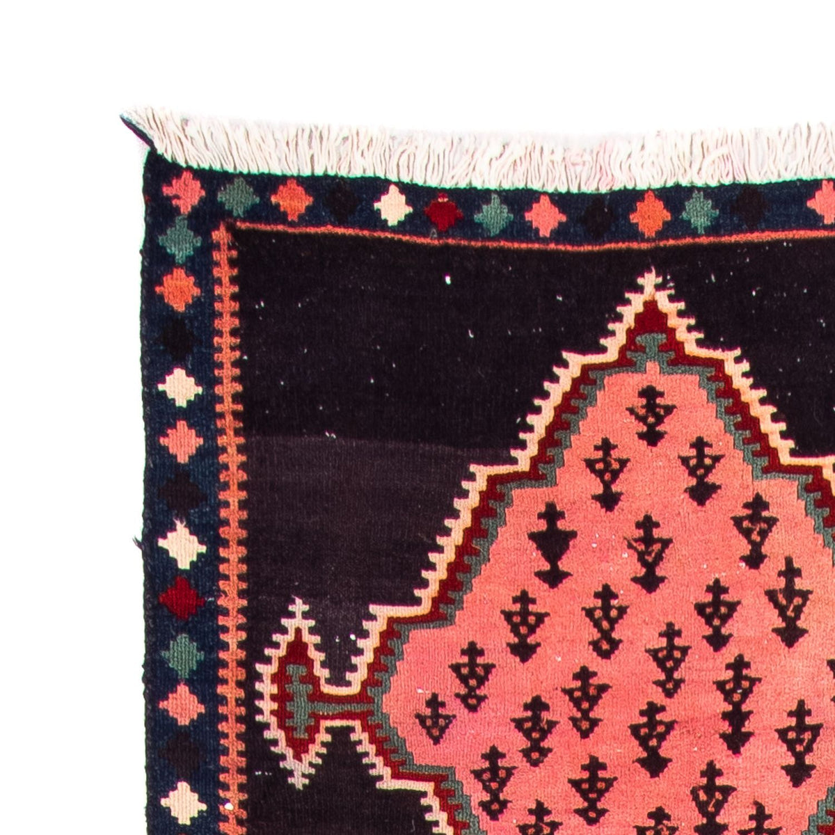 Tapis de couloir Tapis Kelim - Vieux - 370 x 100 cm - multicolore