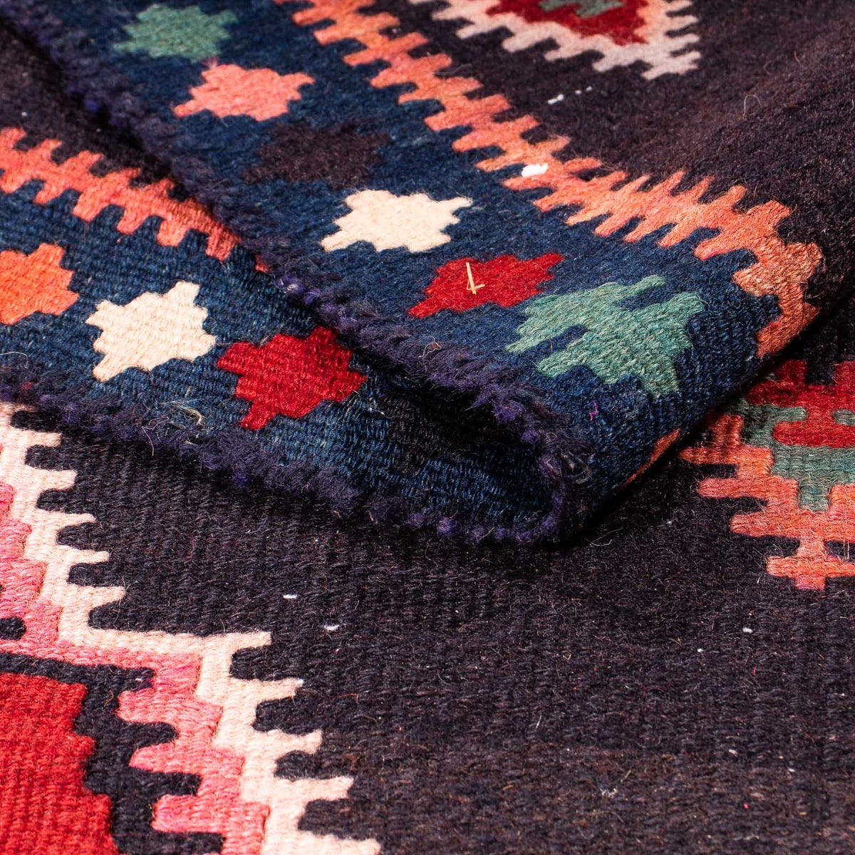 Tapis de couloir Tapis Kelim - Vieux - 370 x 100 cm - multicolore