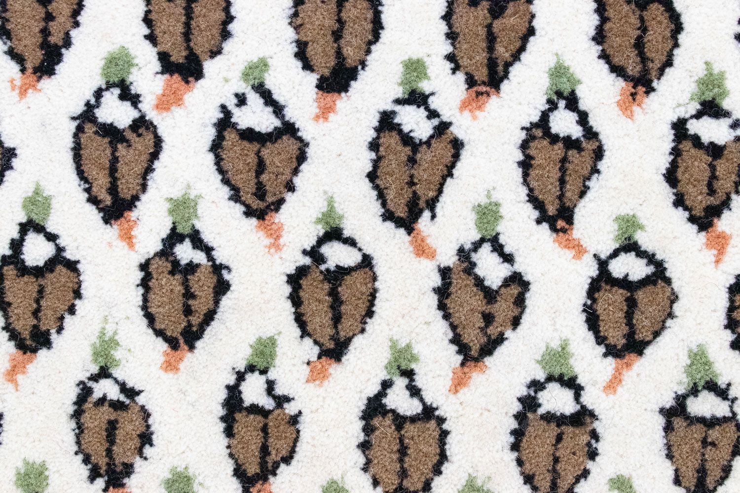Tapis en laine - 90 x 60 cm - beige