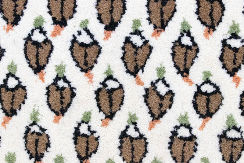 Tapis en laine - 90 x 60 cm - beige