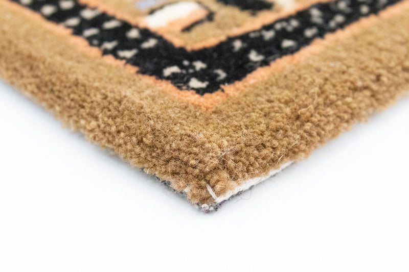 Tapis en laine - 90 x 60 cm - beige