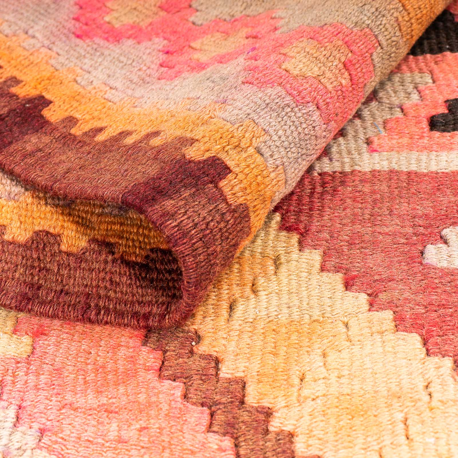 Tapis de couloir Tapis Kelim - Vieux - 320 x 140 cm - multicolore