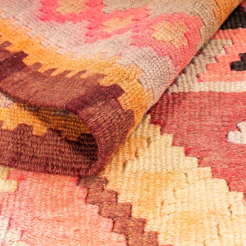 Tapis de couloir Tapis Kelim - Vieux - 320 x 140 cm - multicolore