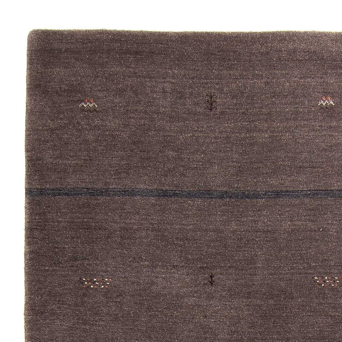 Tapis Gabbeh - Loribaft Softy - 244 x 173 cm - marron foncé