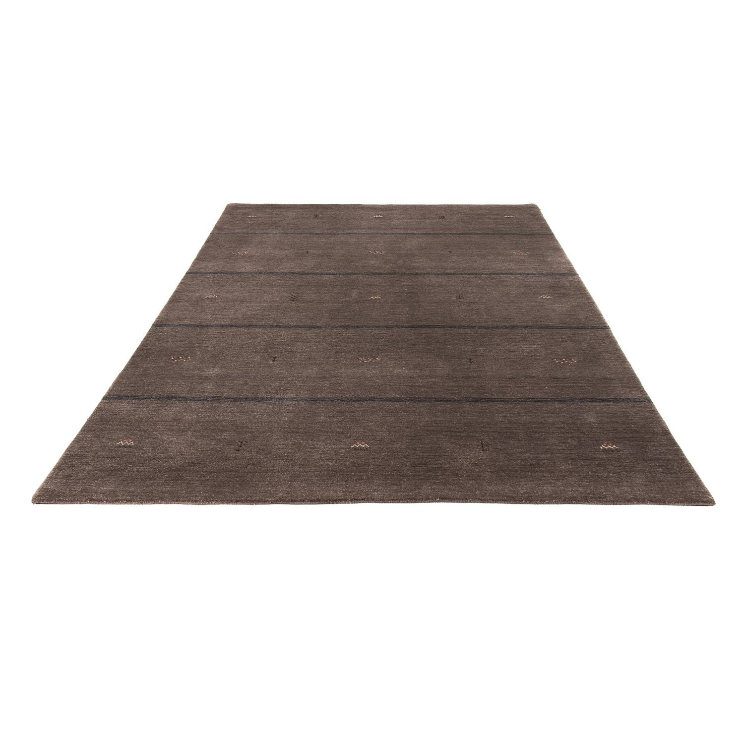 Tapis Gabbeh - Loribaft Softy - 244 x 173 cm - marron foncé