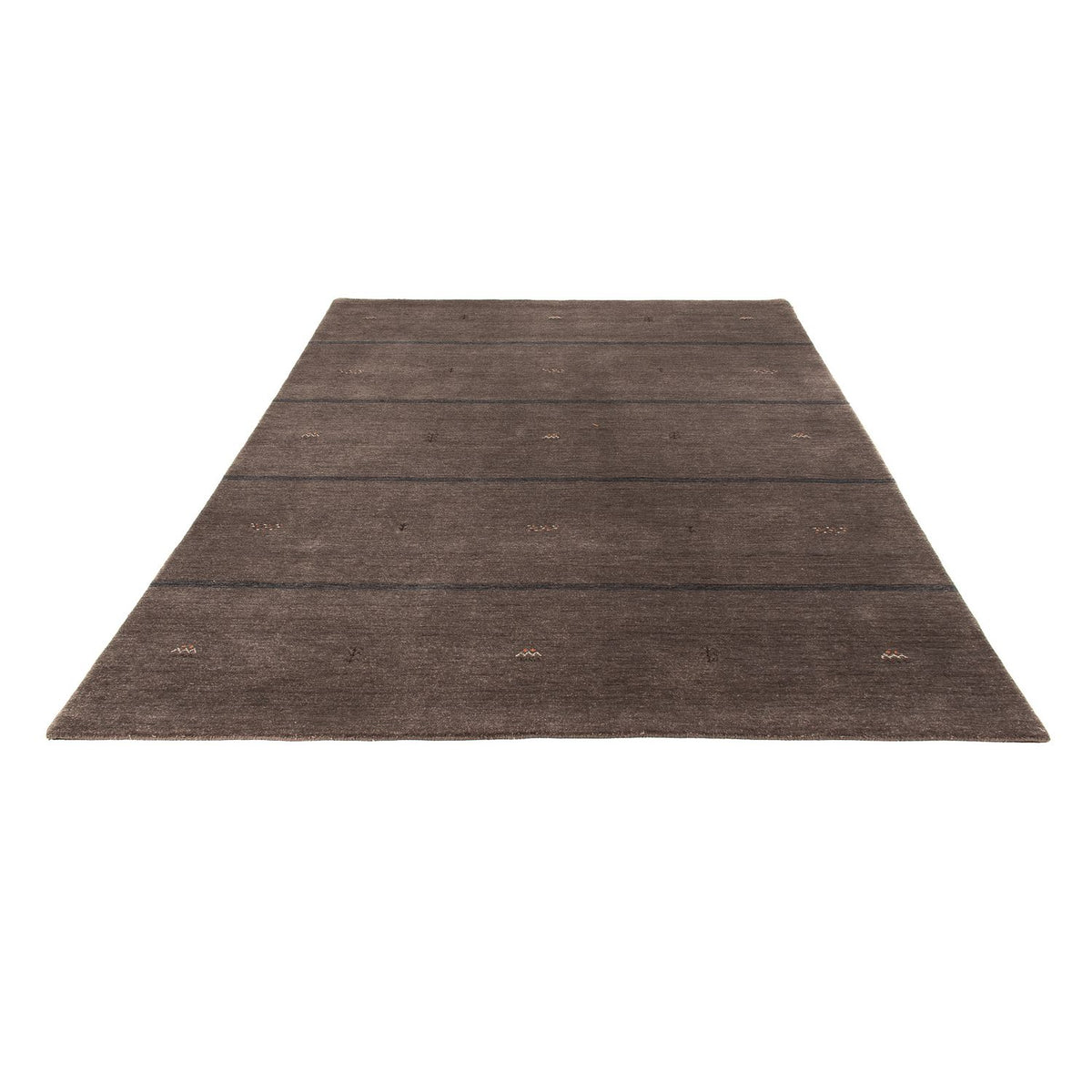 Tapis Gabbeh - Loribaft Softy - 244 x 173 cm - marron foncé