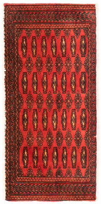 Tapis de couloir Tapis Turkaman - 100 x 50 cm - rouge
