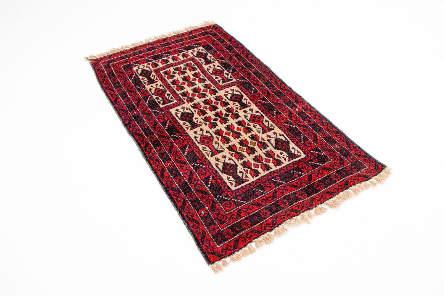 Tapis Belutsch - 125 x 74 cm - rouge