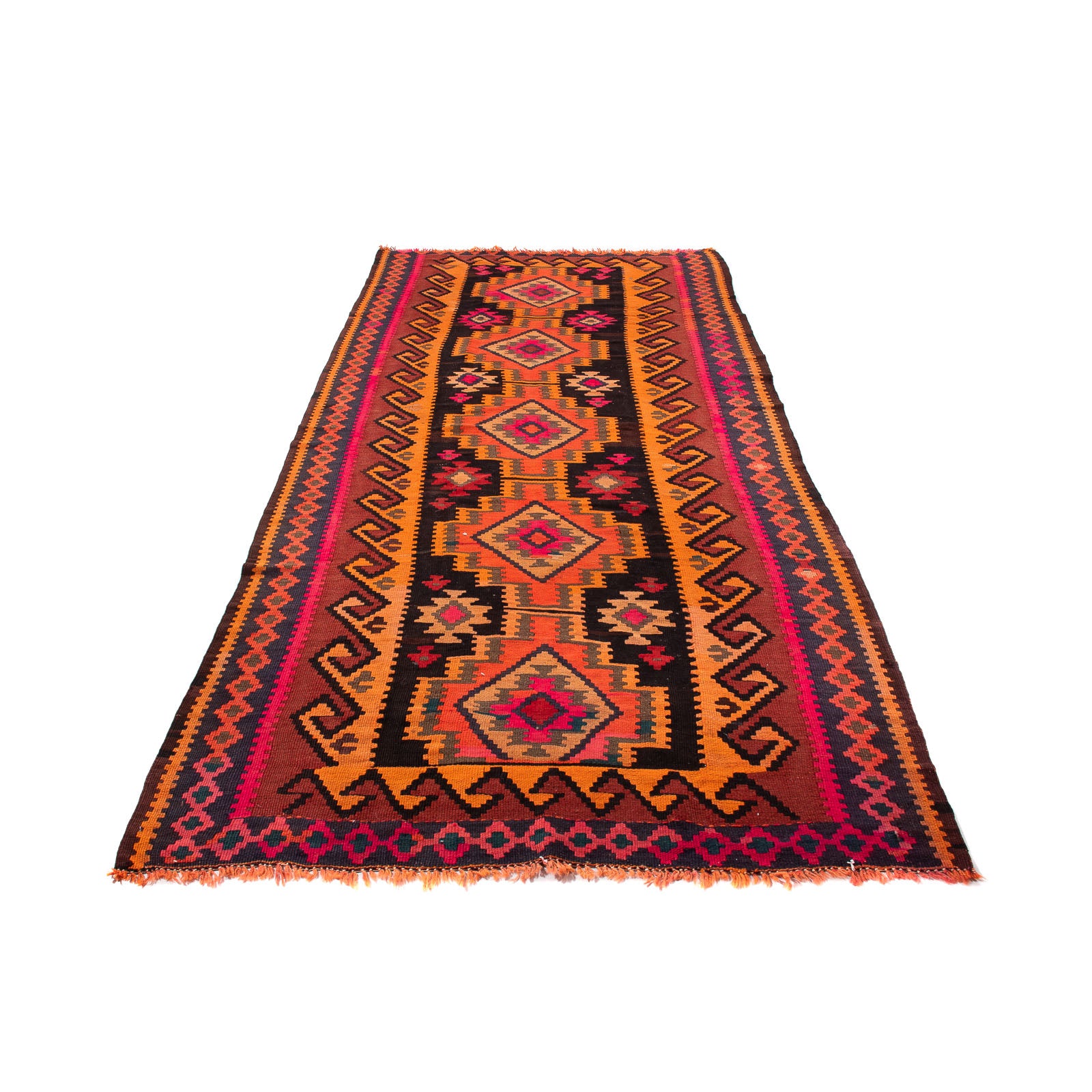 Tapis de couloir Tapis Kelim - Vieux - 225 x 150 cm - multicolore