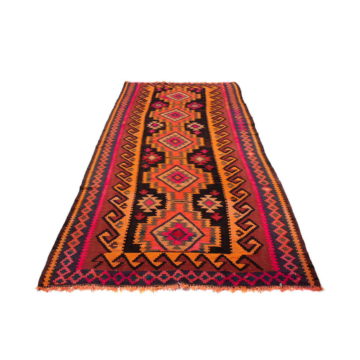 Tapis de couloir Tapis Kelim - Vieux - 225 x 150 cm - multicolore