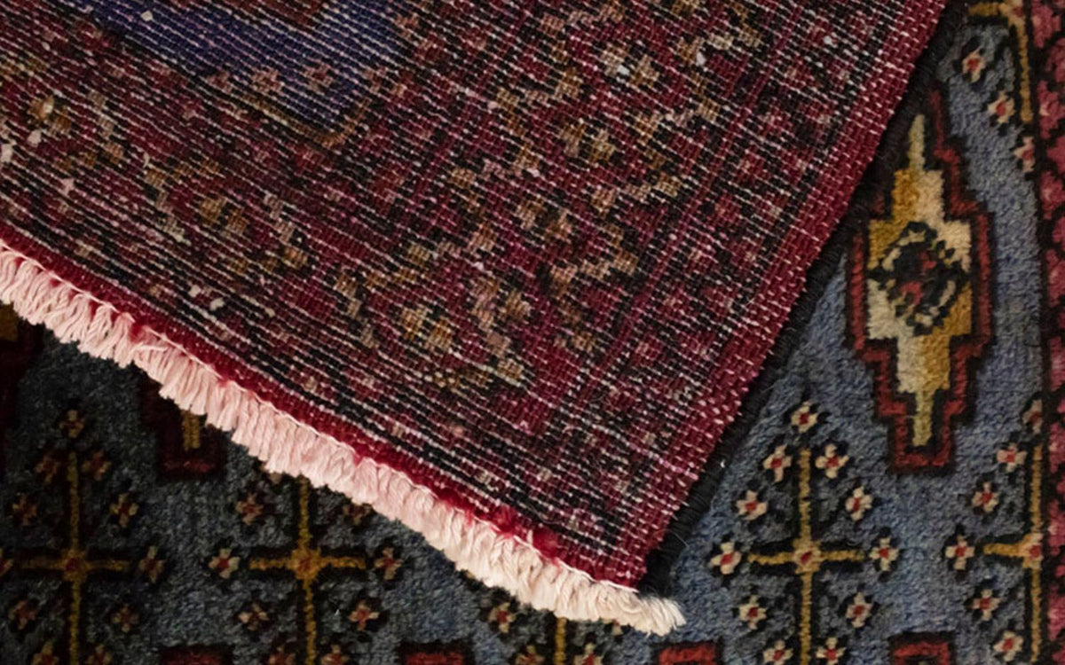 Tapis Turkaman - 130 x 60 cm - bleu