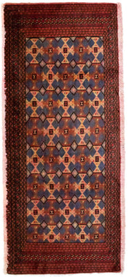 Tapis Turkaman - 130 x 60 cm - rouge