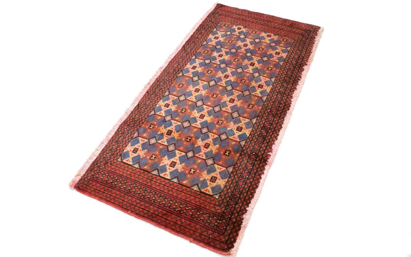Tapis Turkaman - 130 x 60 cm - rouge