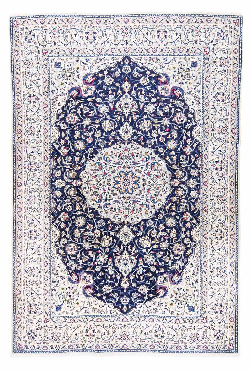 Tapis persan - Nain - Royal - 302 x 207 cm - bleu foncé