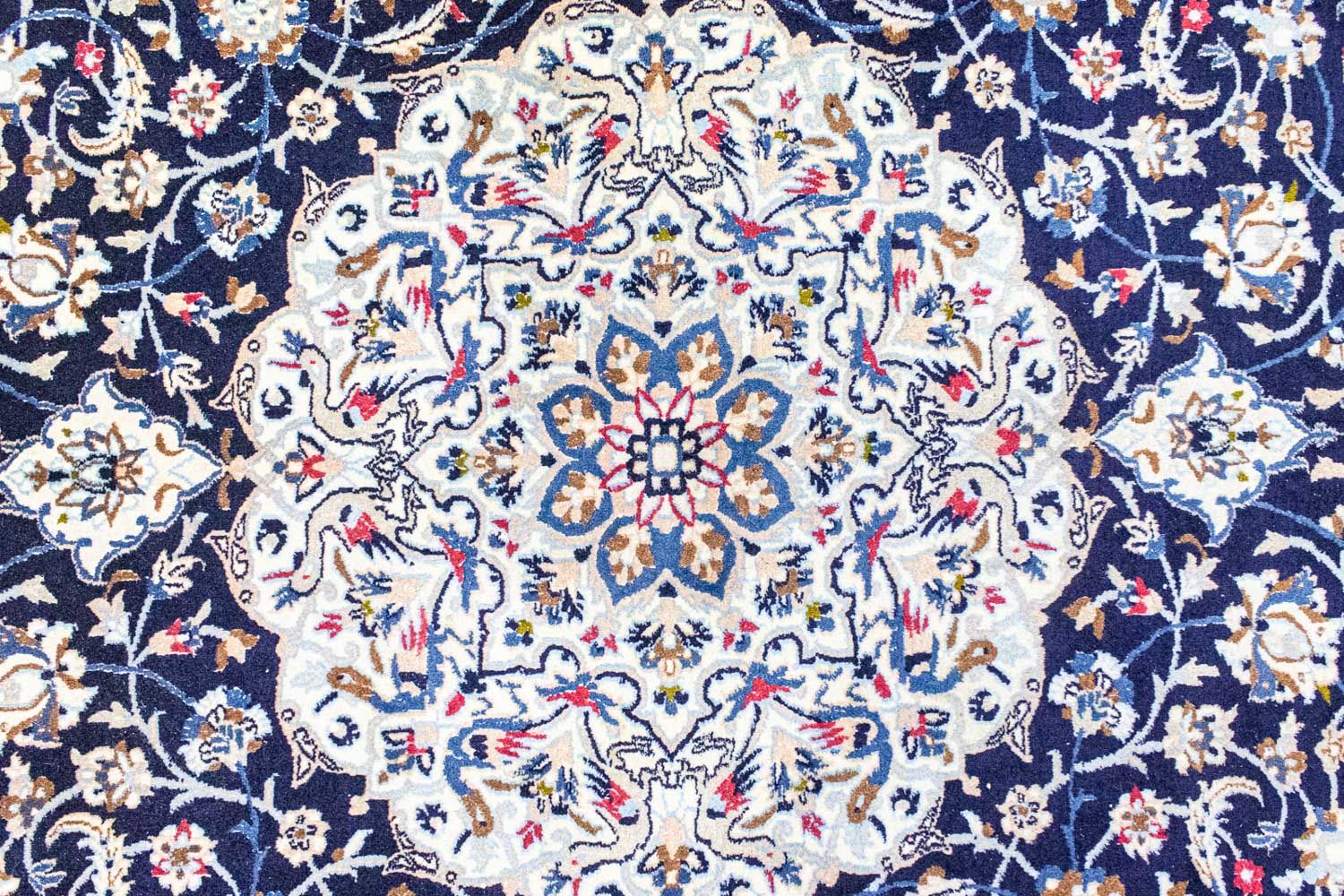 Tapis persan - Nain - Royal - 302 x 207 cm - bleu foncé