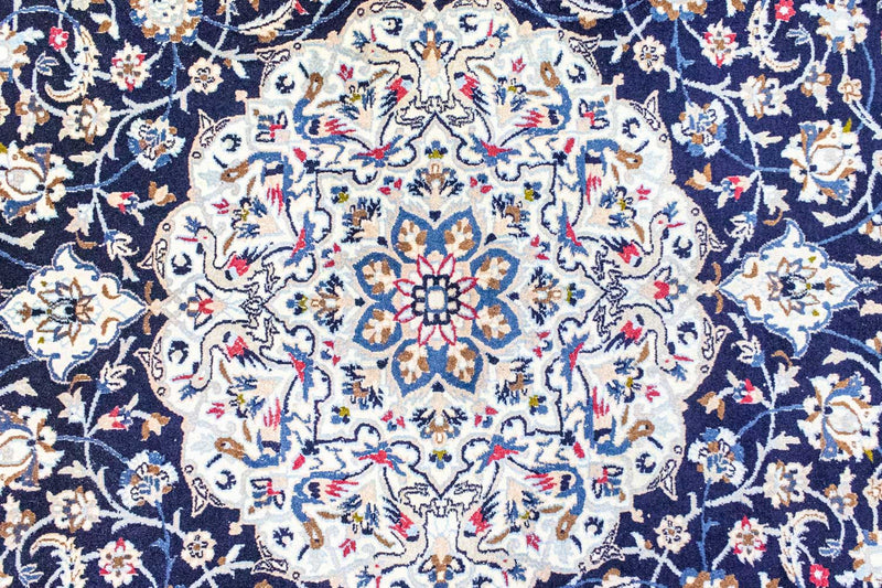 Tapis persan - Nain - Royal - 302 x 207 cm - bleu foncé