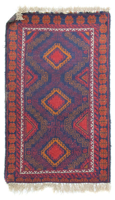Tapis Belutsch - 137 x 81 cm - bleu