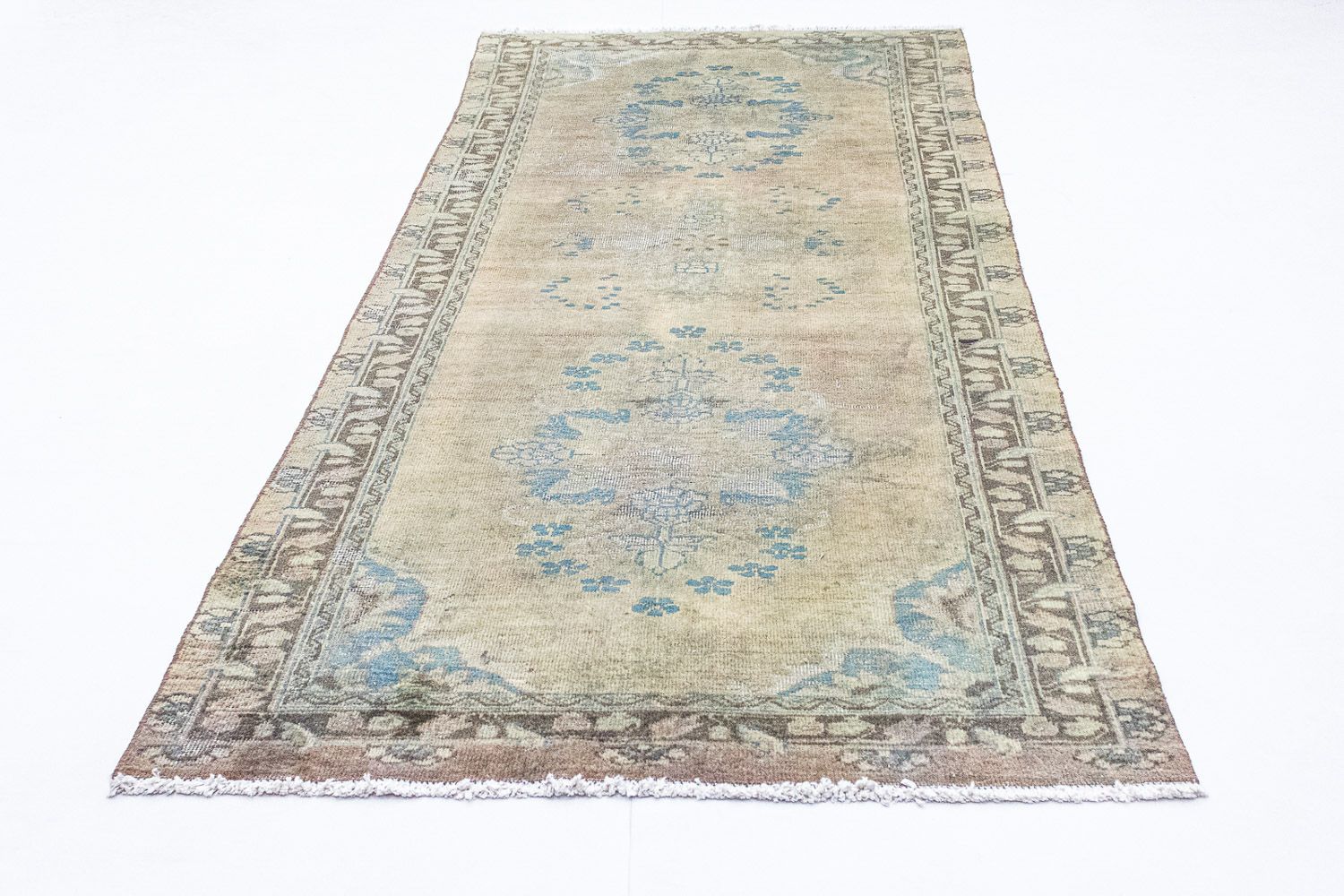 Tapis de couloir Tapis persan - Keshan - 305 x 120 cm - marron