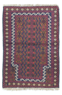 Tapis Belutsch - 132 x 88 cm - marron