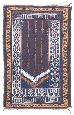 Tapis Belutsch - 110 x 69 cm - bleu