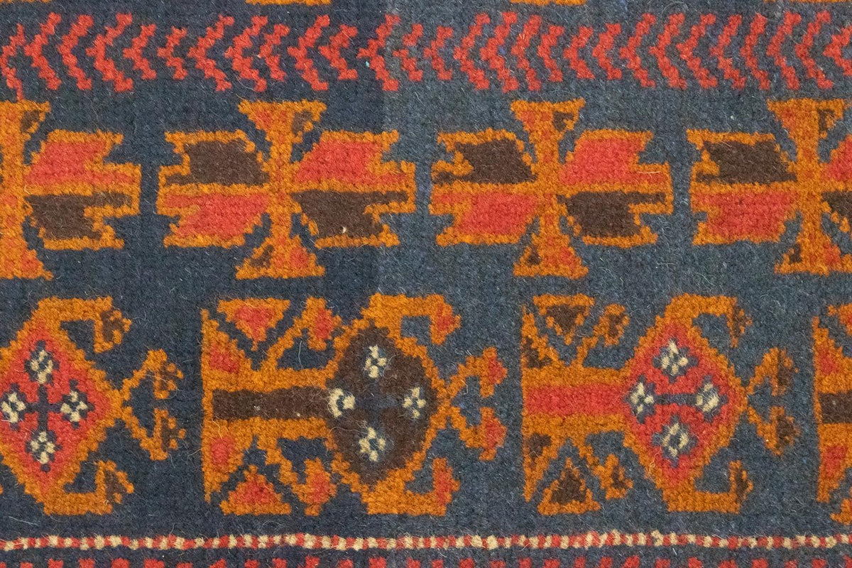 Tapis Belutsch - 133 x 83 cm - bleu