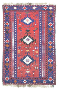 Tapis Belutsch - 128 x 77 cm - rouge