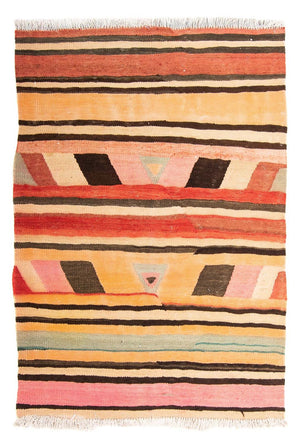 Tapis Kelim - Vieux - 150 x 116 cm - multicolore