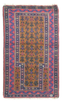 Tapis Belutsch - 140 x 76 cm - bleu