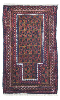 Tapis Belutsch - 136 x 83 cm - marron