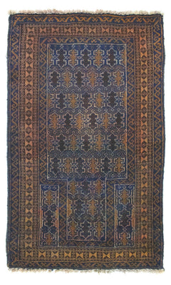 Tapis Belutsch - 138 x 81 cm - bleu
