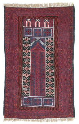 Tapis Belutsch - 131 x 85 cm - rouge
