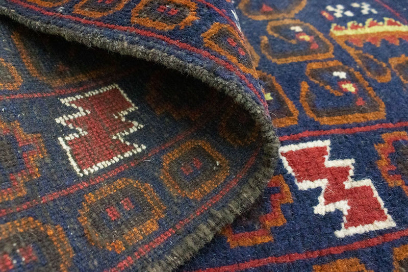 Tapis Belutsch - 136 x 76 cm - bleu