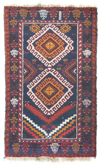 Tapis Belutsch - 130 x 76 cm - bleu